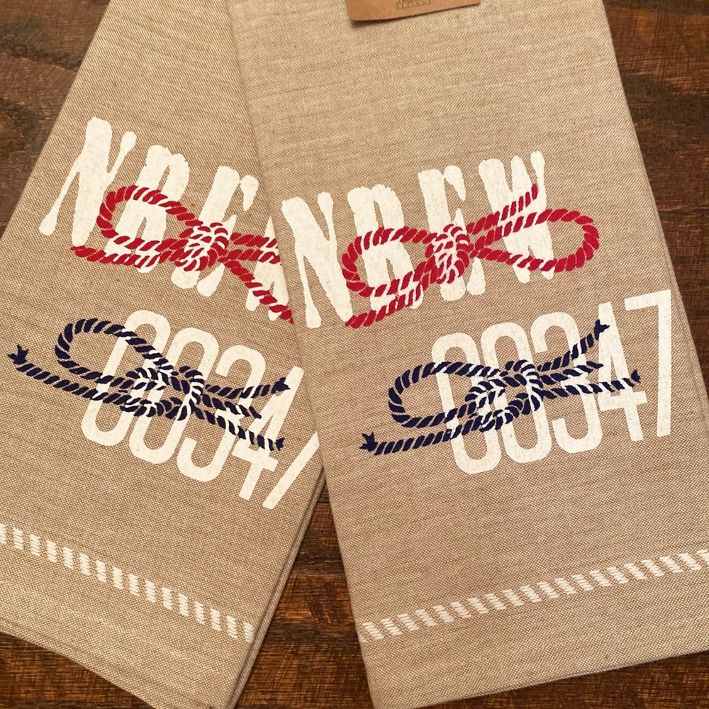 Oars & Paddle Dish Drying Mat & Rowing Kitchen Tea Towels Set, Nautical Ropes - Picture 13 of 15